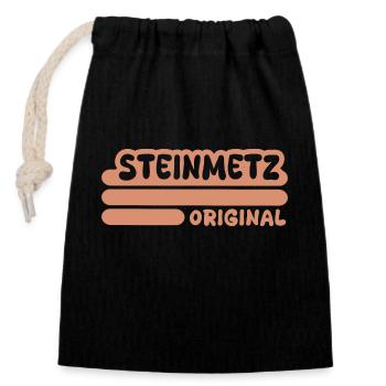 stonemason - Closable cotton gift bag (14x20cm) - black - Front