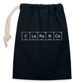 Clarance Name First Name Chemistry Periodic Table - Closable cotton gift bag (14x20cm) - navy - Front