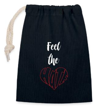 Ressentez la haine Arrêtez la haine Anti haine - Sac cadeau en coton avec cordon (14 x 20 cm) - bleu marine - Devant