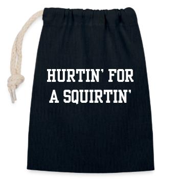 Hurtin pour un Carapuce - Sac cadeau en coton avec cordon (14 x 20 cm) - bleu marine - Devant