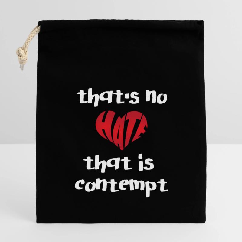 No Hate That Contempt Stop Hate Closable cotton gift bag (14x20cm)