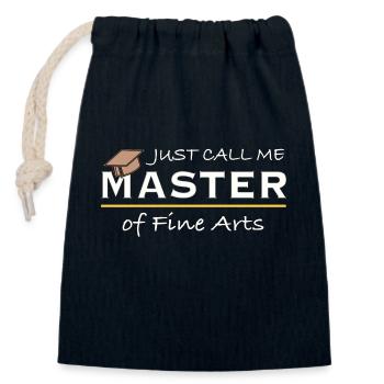 Just Call Me Master of Fine Arts – Artist Humor - Closable cotton gift bag (14x20cm) - navy - Front
