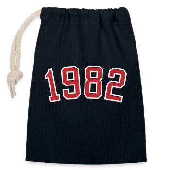 Année de naissance sport 1982 - Sac cadeau en coton avec cordon (14 x 20 cm) - bleu marine - Devant