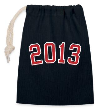Sport Birth Year 2013 - Closable cotton gift bag (14x20cm) - navy - Front