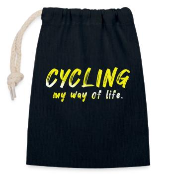 Bicycle bicycles bicycle bicycle bike biker mtb 7 - Closable cotton gift bag (14x20cm) - navy - Front