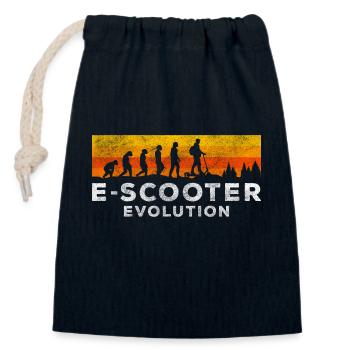 E-scooter muscle power enfants locomotion - Sac cadeau en coton avec cordon (14 x 20 cm) - bleu marine - Devant