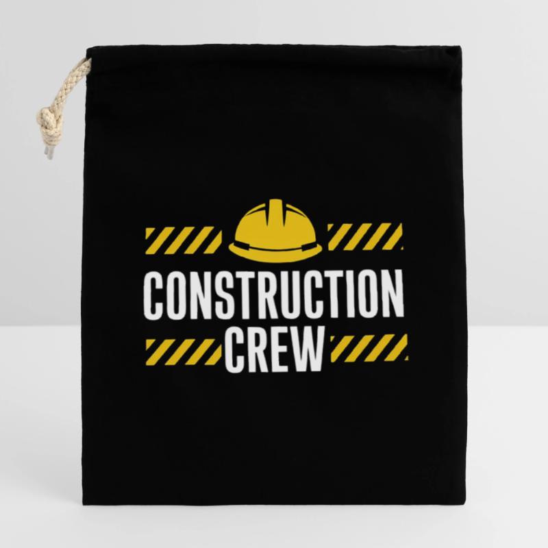 Conception de la sécurité de l’équipe de construction Sac cadeau en coton avec cordon (14 x 20 cm)