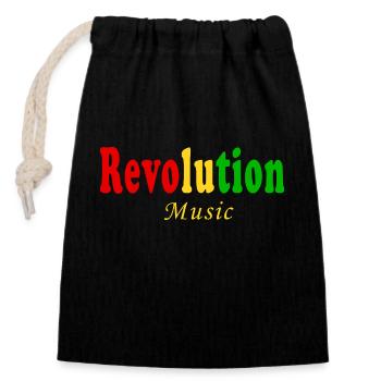 Music of Revolution - Closable cotton gift bag (14x20cm) - black - Front