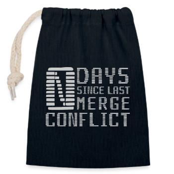Merge Conflict Software Developer Entwickler geek - Verschließbarer Geschenkbeutel aus Baumwolle (14x20cm) - Navy - Vorne