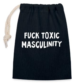 Feminismus Spruch Geschenk Vintage Emanzipation - Verschließbarer Geschenkbeutel aus Baumwolle (14x20cm) - Navy - Vorne