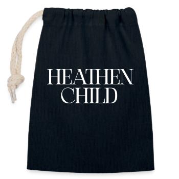 Heathen Child Aesthetic Gothic Rebellious - Closable cotton gift bag (14x20cm) - navy - Front