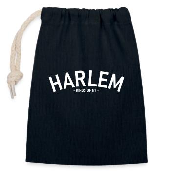 Harlem - NYC - New York City - United States - USA - Closable cotton gift bag (14x20cm) - navy - Front