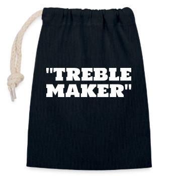 Treble maker for golfers - Closable cotton gift bag (14x20cm) - navy - Front
