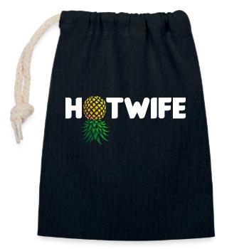 Hotwife Upside Down Pineapple Swinger Hot Wife - Closable cotton gift bag (14x20cm) - navy - Front