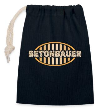 Concrete worker as a job - Closable cotton gift bag (14x20cm) - navy - Front