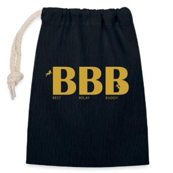 Best Belay Buddy - Verschließbarer Geschenkbeutel aus Baumwolle (14x20cm) - Navy - Vorne