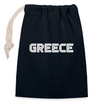 Greece - Griechenland - Athens - Closable cotton gift bag (14x20cm) - navy - Front