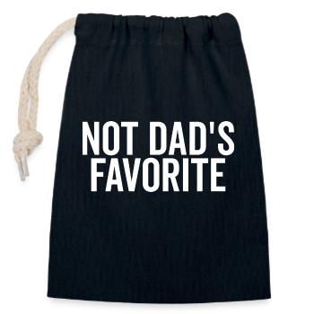 Nicht Papas Favorit - Verschließbarer Geschenkbeutel aus Baumwolle (14x20cm) - Navy - Vorne
