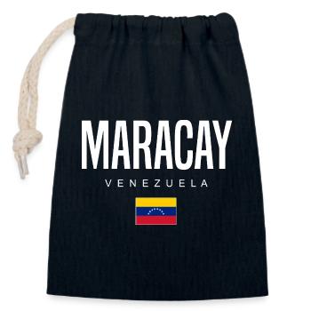 Maracay Venezuela - Closable cotton gift bag (14x20cm) - navy - Front