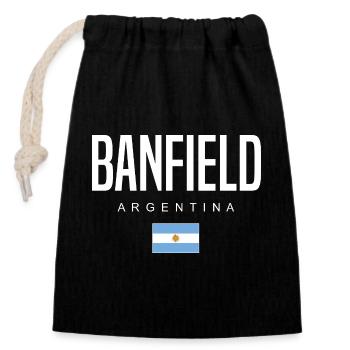 Banfield Argentinien Argentinier - Verschließbarer Geschenkbeutel aus Baumwolle (14x20cm) - Schwarz - Vorne