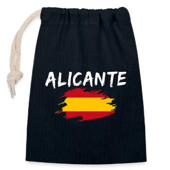 Alicante, Espagne - Sac cadeau en coton avec cordon (14 x 20 cm) - bleu marine - Devant