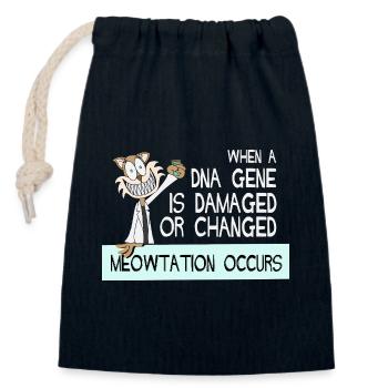 Chemistry Chemist Chemistry Teacher Funny Science - Closable cotton gift bag (14x20cm) - navy - Front