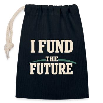 Investisseur providentiel Capital-risque Startup - investisseur - Sac cadeau en coton avec cordon (14 x 20 cm) - bleu marine - Devant