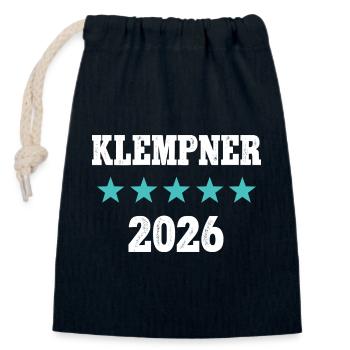 Plumber 2026 Craftsman Plumber Tinsmith - Closable cotton gift bag (14x20cm) - navy - Front