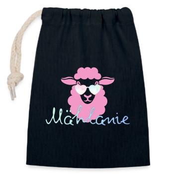 Mählanie - Closable cotton gift bag (14x20cm) - navy - Front