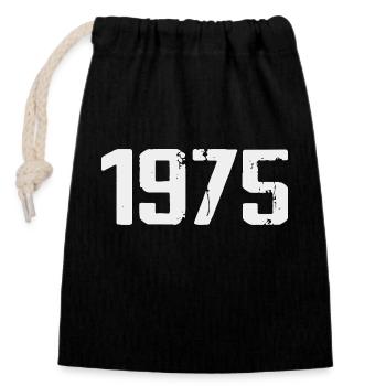 Legendary Since 1975 Vintage 1975 Retro 1975 - Closable cotton gift bag (14x20cm) - black - Front