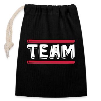 bande dessinée balken logo fête groupe pinceau - Sac cadeau en coton avec cordon (14 x 20 cm) - noir - Devant