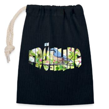 frühling 1 - Verschließbarer Geschenkbeutel aus Baumwolle (14x20cm) - Navy - Vorne
