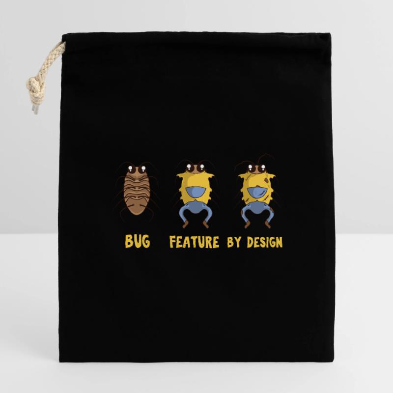 Programmer: Bug Feature By Design Verschließbarer Geschenkbeutel aus Baumwolle (14x20cm)
