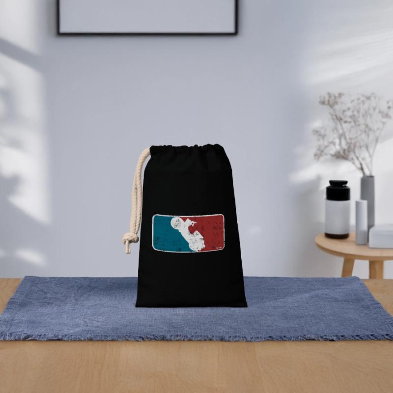 Logo de conception de baseball Simson Schwalbe Sac cadeau en coton avec cordon (14 x 20 cm)