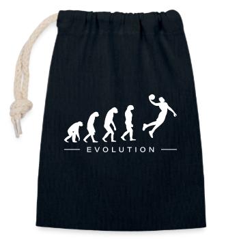 Basket-ball evolution de basket-ball - Sac cadeau en coton avec cordon (14 x 20 cm) - bleu marine - Devant