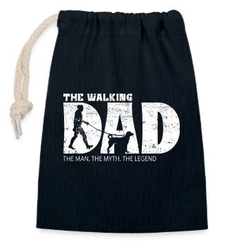 Appenzeller Sennenhund The Walking Dad - Sac cadeau en coton avec cordon (14 x 20 cm) - bleu marine - Devant