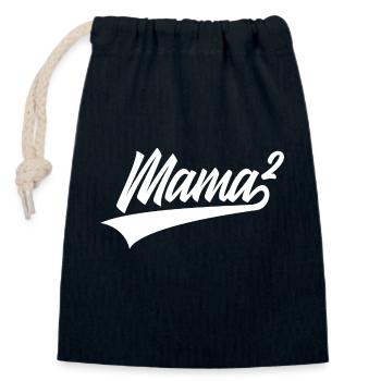 MAMA HOCH 2 MOTHER OF TWO TWINS - Closable cotton gift bag (14x20cm) - navy - Front