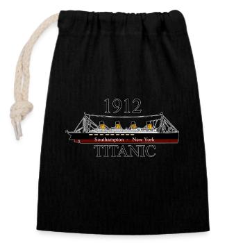 Titanic - Closable cotton gift bag (14x20cm) - black - Front