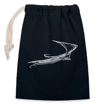 Storm and Wind Vector Weather Motif - Closable cotton gift bag (14x20cm) - navy - Front