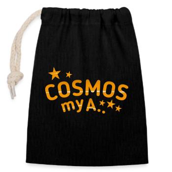 Cosmos Saying Funny - Closable cotton gift bag (14x20cm) - black - Front