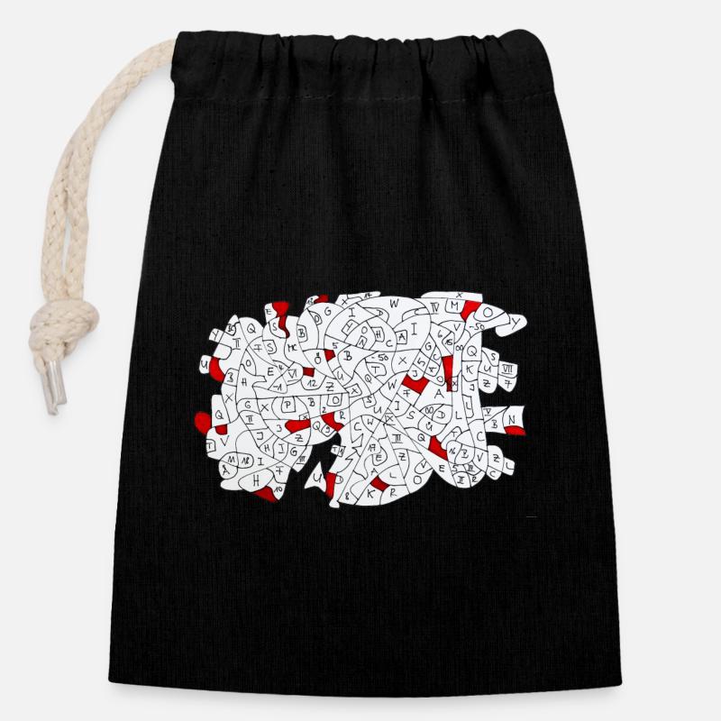 Je le fais à ma façon - Sac cadeau en coton avec cordon (14 x 20 cm) - noir