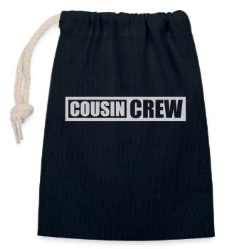 Leader Cousin Crew Team - Verschließbarer Geschenkbeutel aus Baumwolle (14x20cm) - Navy - Vorne
