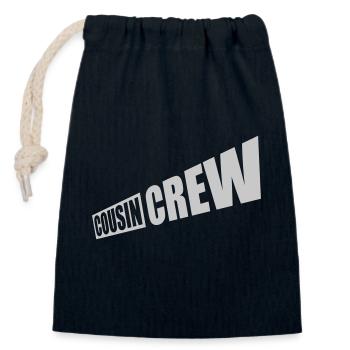 Leader Cousin Crew Team - Closable cotton gift bag (14x20cm) - navy - Front