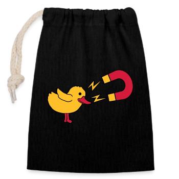 Chick Magnet Frauenheld Logo - Verschließbarer Geschenkbeutel aus Baumwolle (14x20cm) - Schwarz - Vorne
