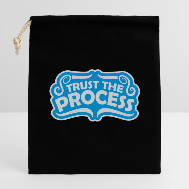 faire confiance au processus Devis Sac cadeau en coton avec cordon (14 x 20 cm)