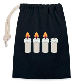 3. Advent Adventskranz Adventskerzen Adventszeit - Verschließbarer Geschenkbeutel aus Baumwolle (14x20cm) - Navy - Vorne
