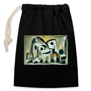 Who the fucXx is looking - abstrakt street wear - Closable cotton gift bag (14x20cm) - black - Front