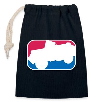 Geländewagen SUV Allrad offroad lustiges Geschenk - Verschließbarer Geschenkbeutel aus Baumwolle (14x20cm) - Navy - Vorne