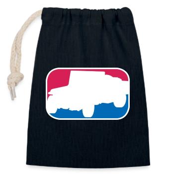 Geländewagen SUV Auto offroad lustiges Geschenk - Verschließbarer Geschenkbeutel aus Baumwolle (14x20cm) - Navy - Vorne