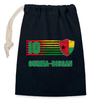 Guinea-Bissau Football Team - Closable cotton gift bag (14x20cm) - navy - Front